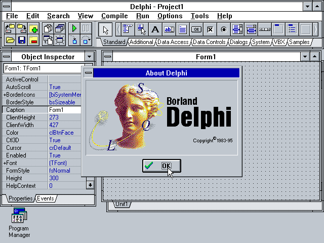 WinWorld: Borland Delphi 1.x